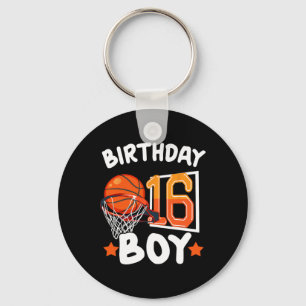 Basketball Im 16 Years Old 16th Birthday Boy Decor Key Ring