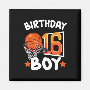 Basketball Im 16 Years Old 16th Birthday Boy Decor Magnet