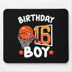Basketball Im 16 Years Old 16th Birthday Boy Decor Mouse Mat