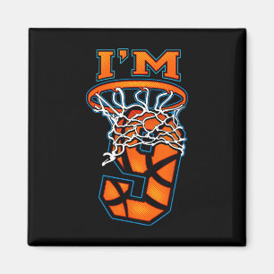 Basketball I'm 9 Boy Girl 9th Birthday  Magnet
