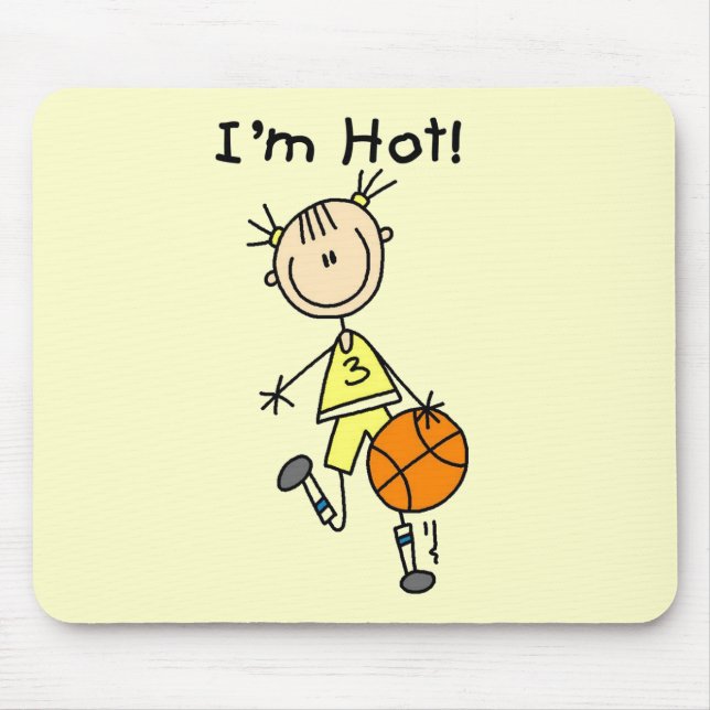 Basketball I'm Hot T-shirts and Gifts Mouse Mat (Front)