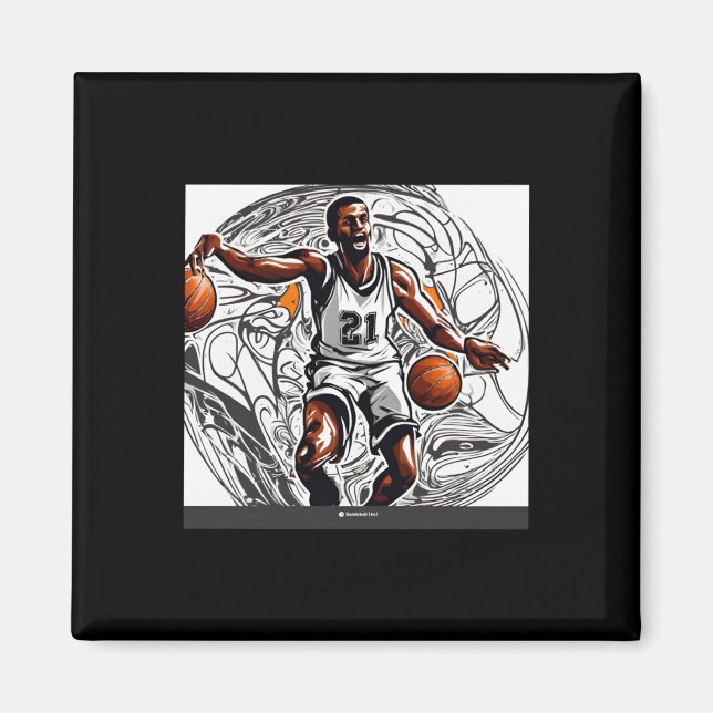 Basketball Image  Magnet (Front)