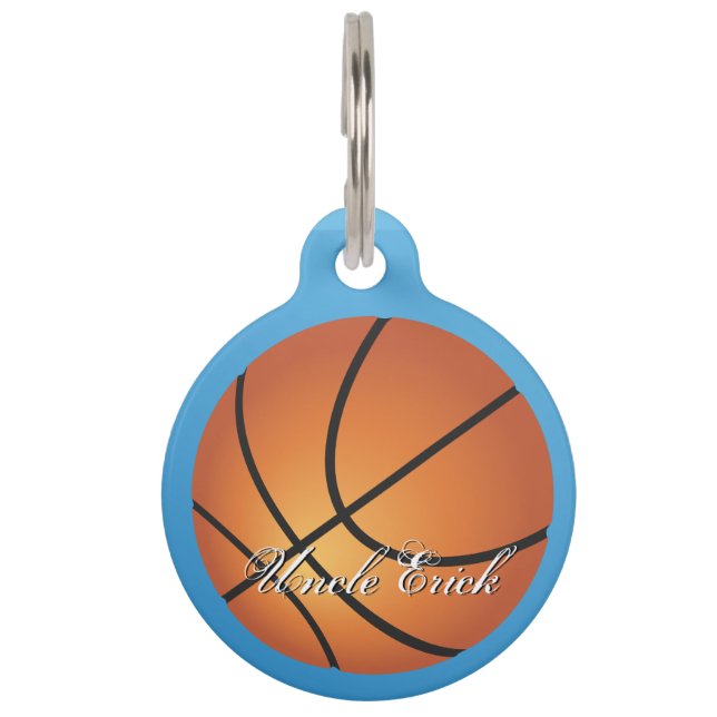 Basketball Image 🏀 Monogram Budget Special  Pet Tag (Back)