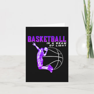 Basketball in a beam of light card