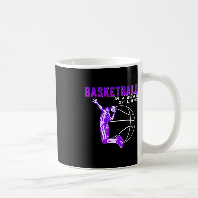 Basketball in a beam of light coffee mug (Right)