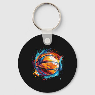 Basketball In Art Design 1  Key Ring