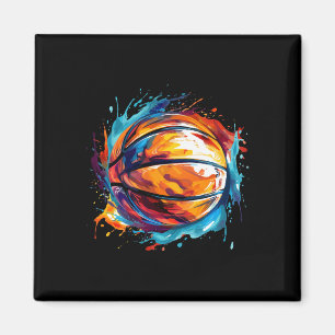 Basketball In Art Design 1 Magnet