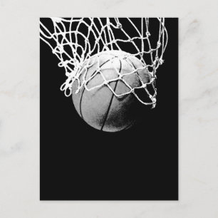 Basketball in Shadows Closeup Vertical Post Cards