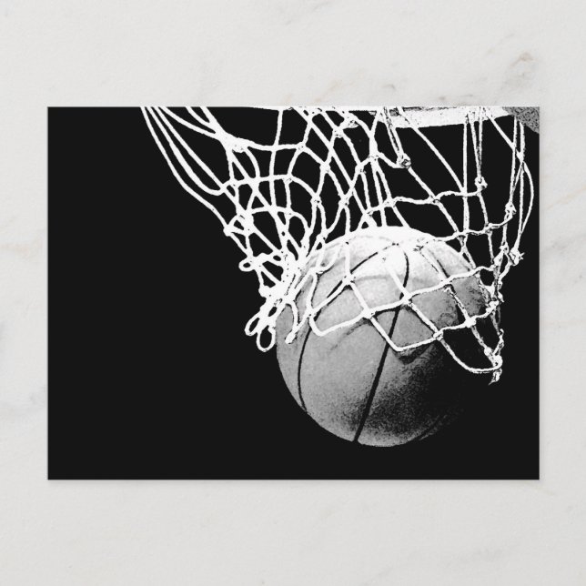 Basketball in Shadows Closeup Vertical Post Cards (Front)
