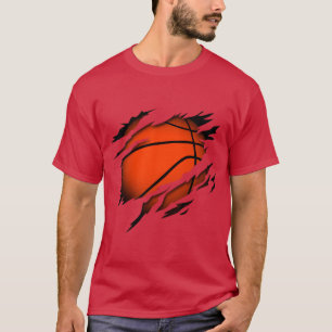 Basketball in the heart basketball player passion T-Shirt