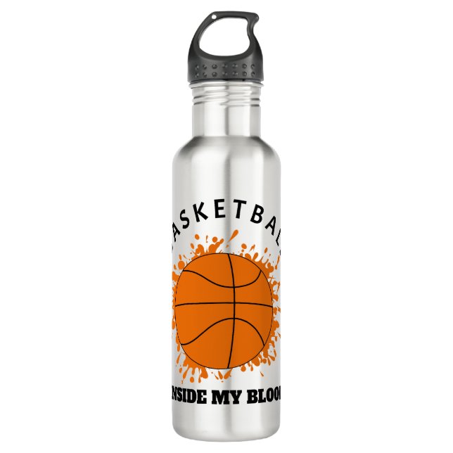 Basketball Inside My Blood 710 Ml Water Bottle (Front)