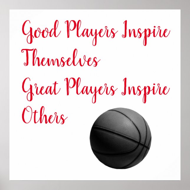 Basketball Inspirational Quote Inspire Player Poster (Front)
