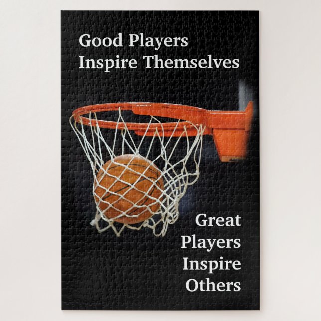 Basketball Inspirational Quote Inspire Players Jigsaw Puzzle (Vertical)