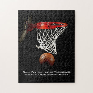Basketball Inspirational Quote Inspire Players Jigsaw Puzzle