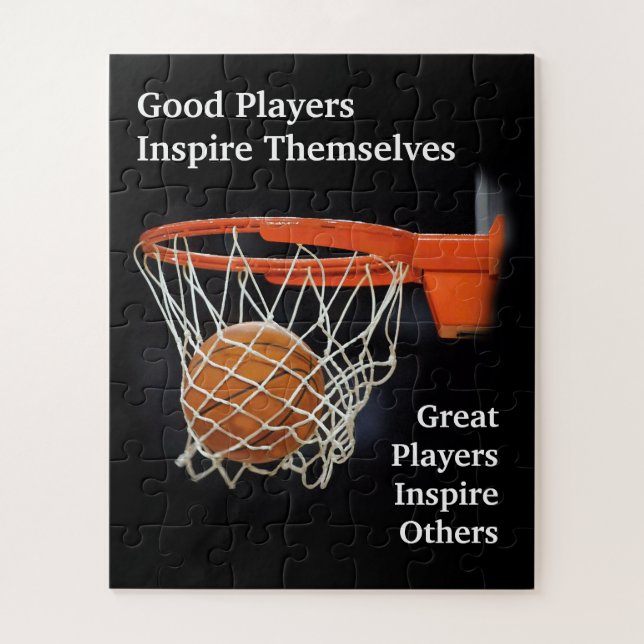 Basketball Inspirational Quote Inspire Players Jigsaw Puzzle (Vertical)