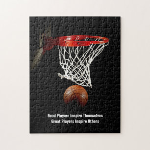 Basketball Inspirational Quote Inspire Players Jigsaw Puzzle