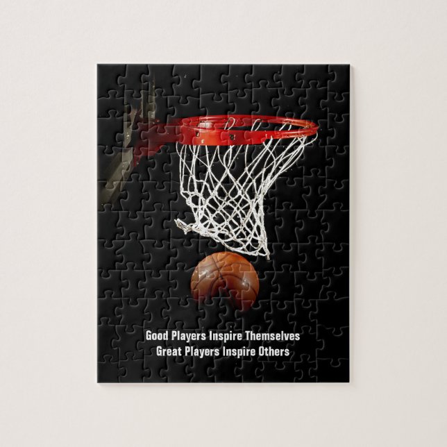 Basketball Inspirational Quote Inspire Players Jigsaw Puzzle (Vertical)