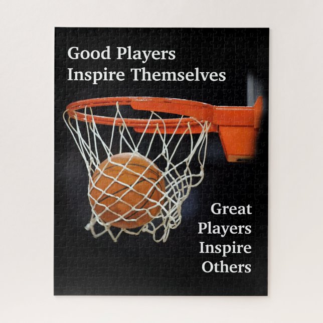 Basketball Inspirational Quote Inspire Players Jigsaw Puzzle (Vertical)