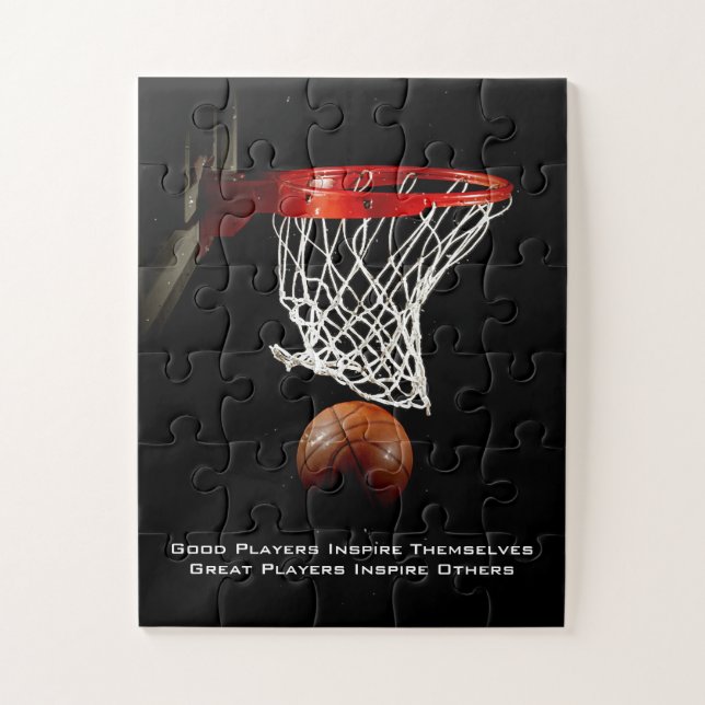 Basketball Inspirational Quote Inspire Players Jigsaw Puzzle (Vertical)