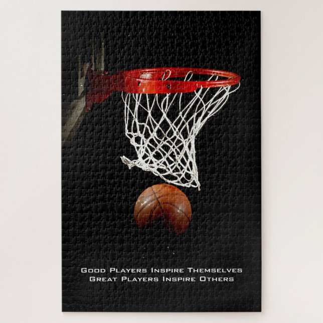 Basketball Inspirational Quote Inspire Players Jigsaw Puzzle (Vertical)