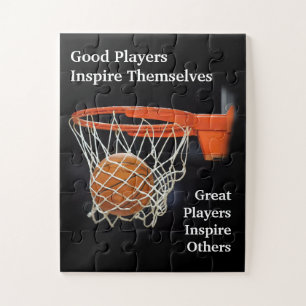 Basketball Inspirational Quote Inspire Players Jigsaw Puzzle