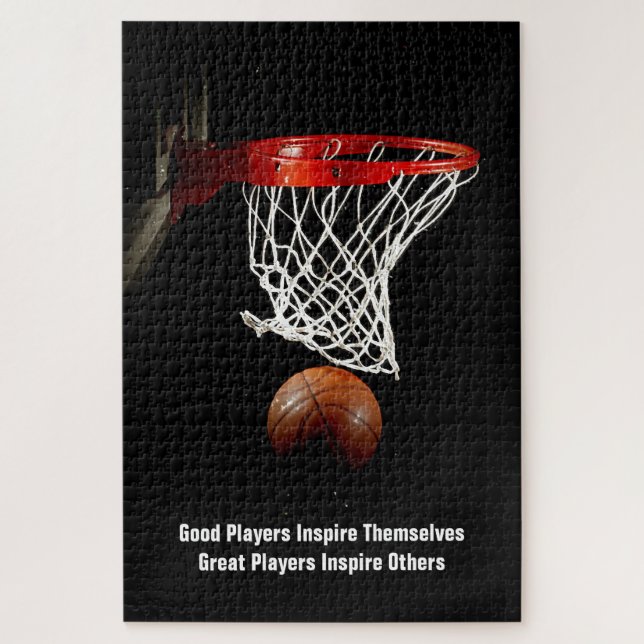 Basketball Inspirational Quote Inspire Players Jigsaw Puzzle (Vertical)