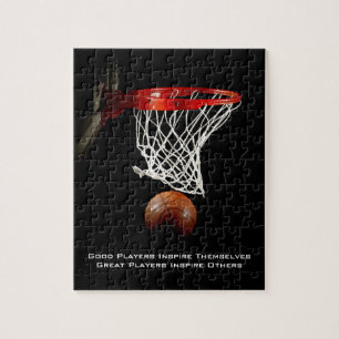 Basketball Inspirational Quote Inspire Players Jigsaw Puzzle