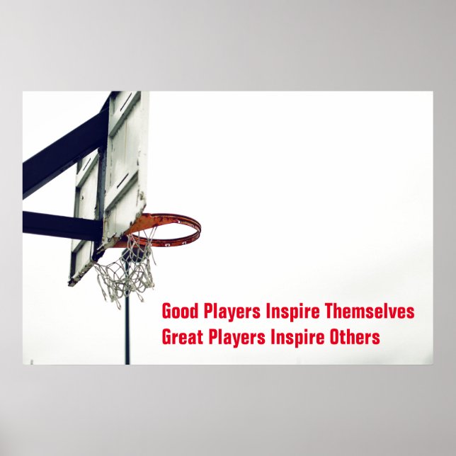 Basketball Inspirational Quote Inspire Players Poster (Front)