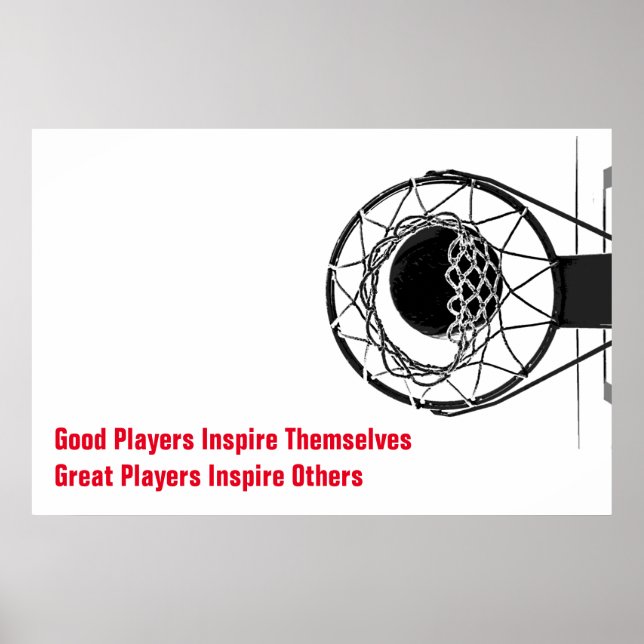 Basketball Inspirational Quote Inspire Players Poster (Front)