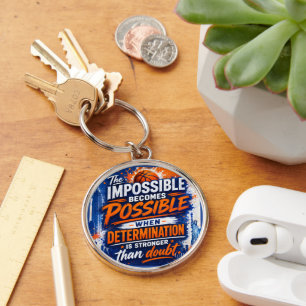 BASKETBALL INSPIRED MOTIVATIONAL KEY CHAIN