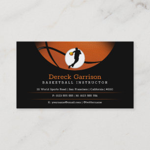Basketball Instructor   Coach   Trainer Business Card