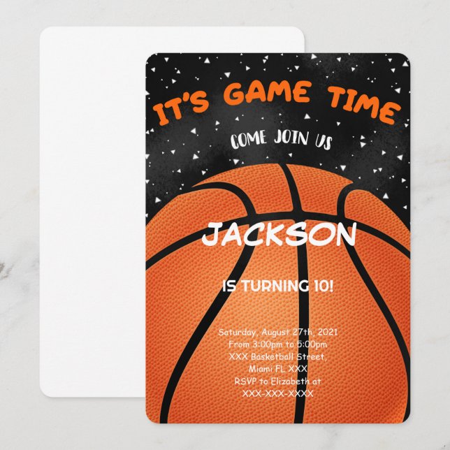 Basketball Invitation (Front/Back)
