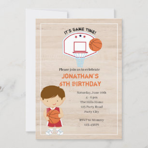 Basketball Invitations - Boys Sports All Star
