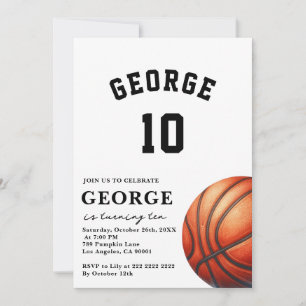 Basketball Invite, Boy Birthday Party Invitation