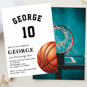 Basketball Invite, Boy Birthday Party Invitation