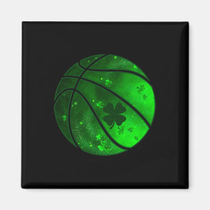 Basketball Irish Shamrock Lucky Clover St Patrick' Magnet