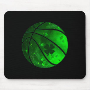 Basketball Irish Shamrock Lucky Clover St Patrick' Mouse Mat