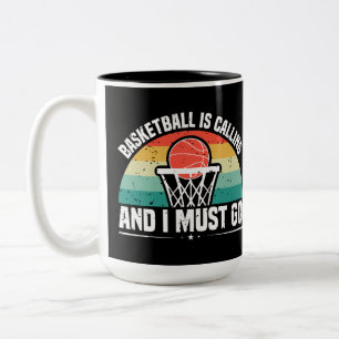 Basketball is Calling and I Must Go Two-Tone Coffee Mug