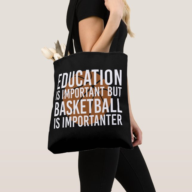 Basketball is importanter Funny Basketball gifts Tote Bag (Close Up)
