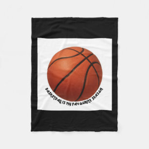 Basketball Is My Favourite Season Active Fleece Blanket