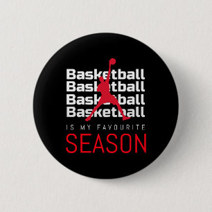 Basketball Is My Favourite Season Dunk 6 Cm Round Badge