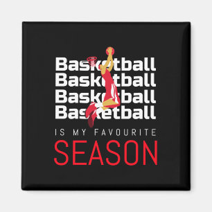 Basketball Is My Favourite Season Dunk Magnet