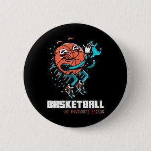 Basketball Is My Favourite Season Fun  6 Cm Round Badge