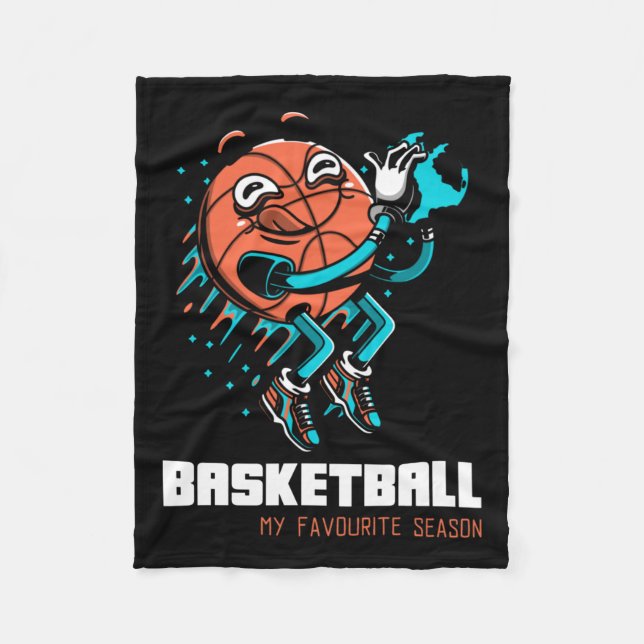 Basketball Is My Favourite Season Fun  Fleece Blanket (Front)