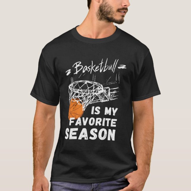 Basketball Is My Favourite Season Gift For Christm T-Shirt (Front)