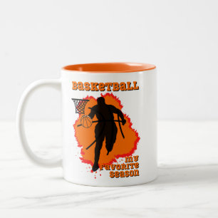 Basketball Is My Favourite Season Two-Tone Coffee Mug