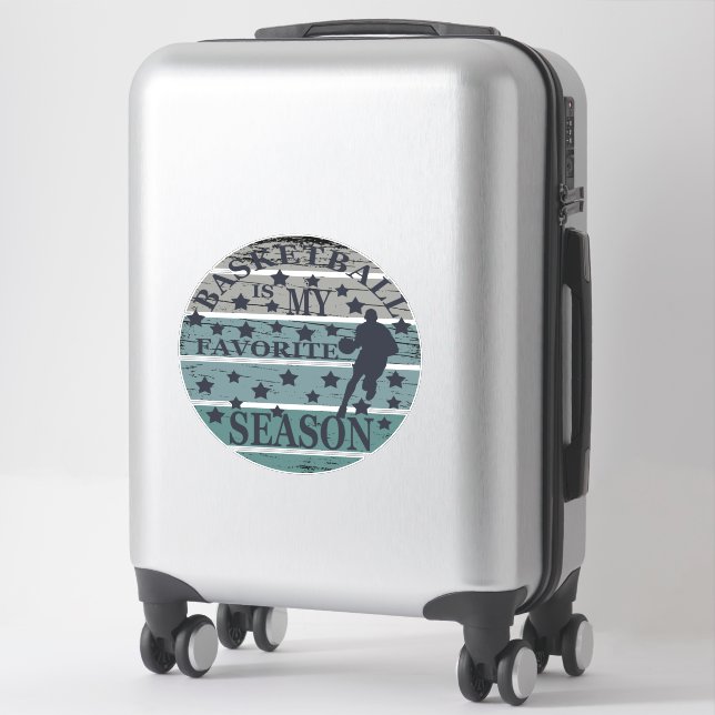Basketball is my favourite season vintage style (Suitcase)