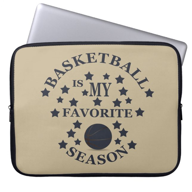 Basketball is my favourite season with blue ball laptop sleeve (Front)