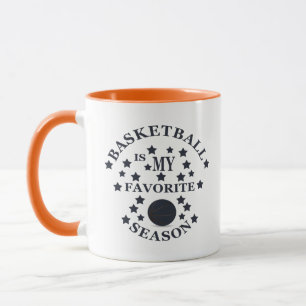 Basketball is my favourite season with blue ball mug
