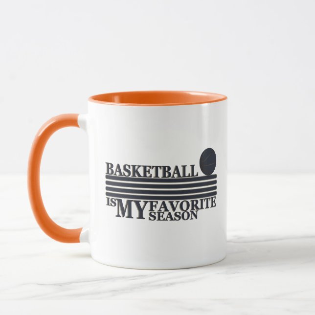 Basketball is my favourite season with blue ball mug (Left)